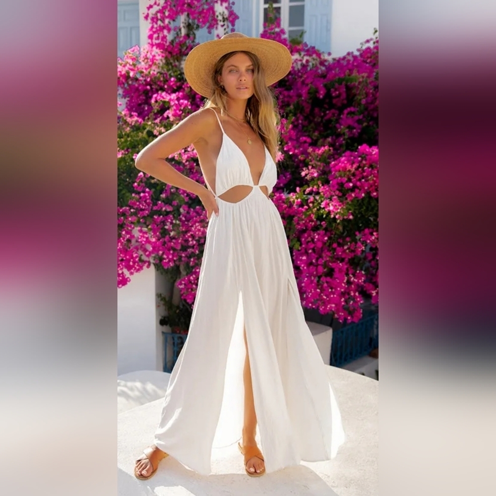 Hello Molly White Midi Dress